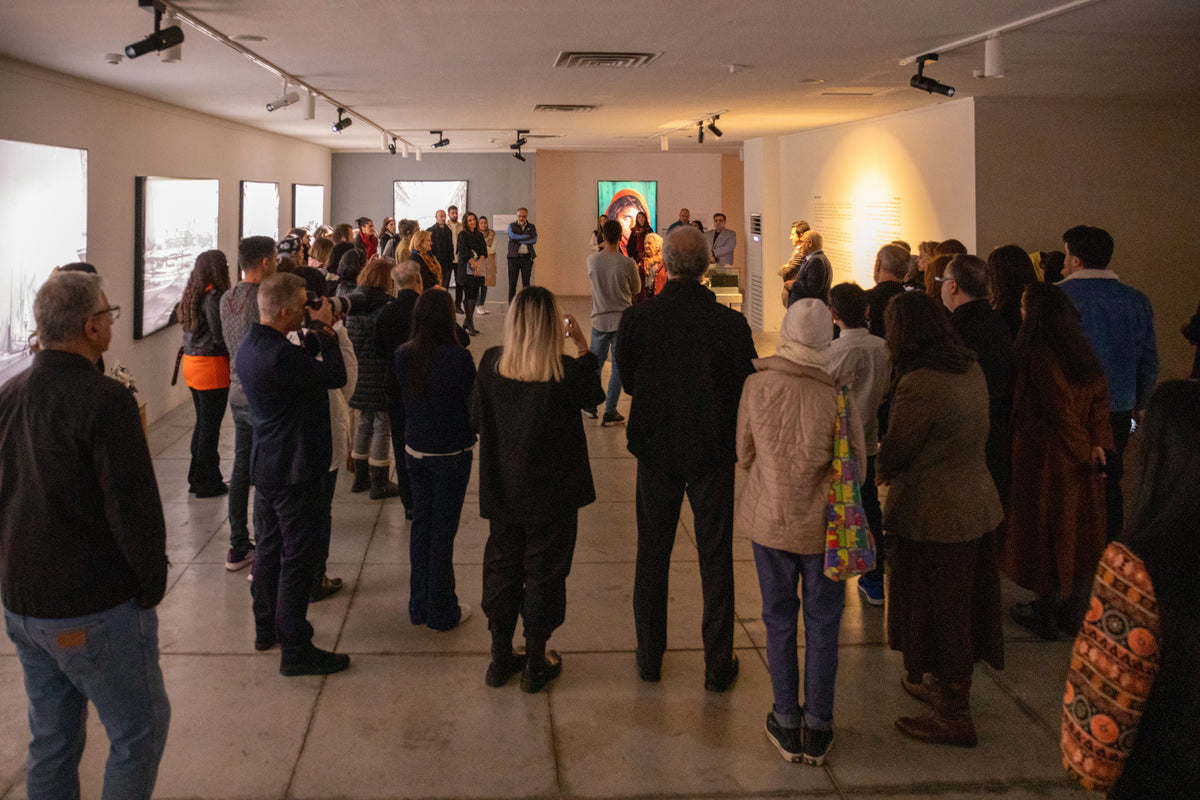 A closer view of the gallery and its photographic works