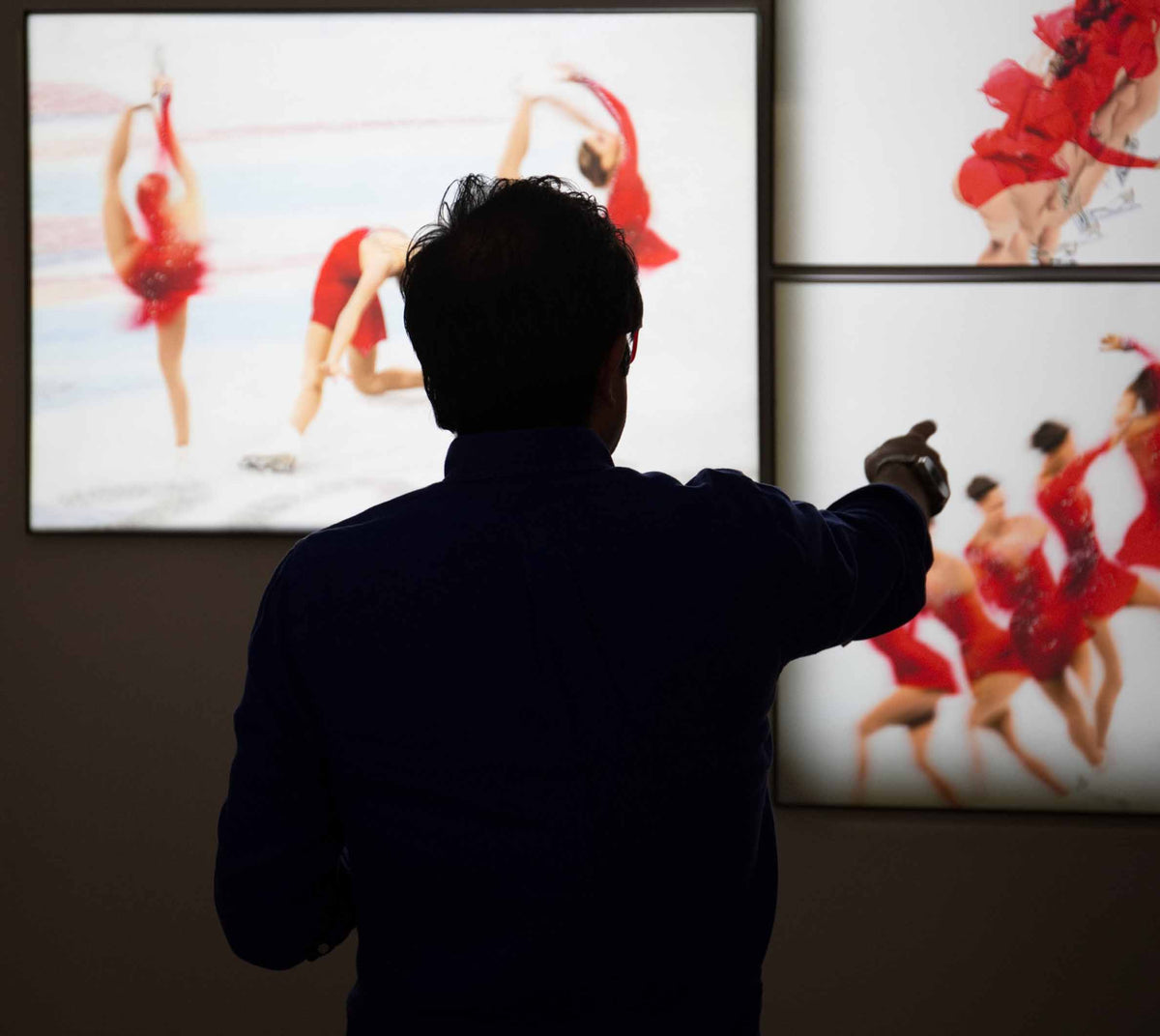Photographic works and visitors at ATP Images Gallery
